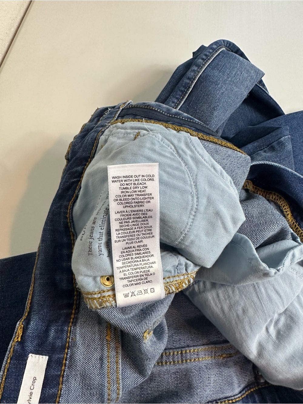 Frame Le Sylvie Crop Straight Leg Distressed Mid Rise Stretch Jeans Size 25 - Picture 14 of 15